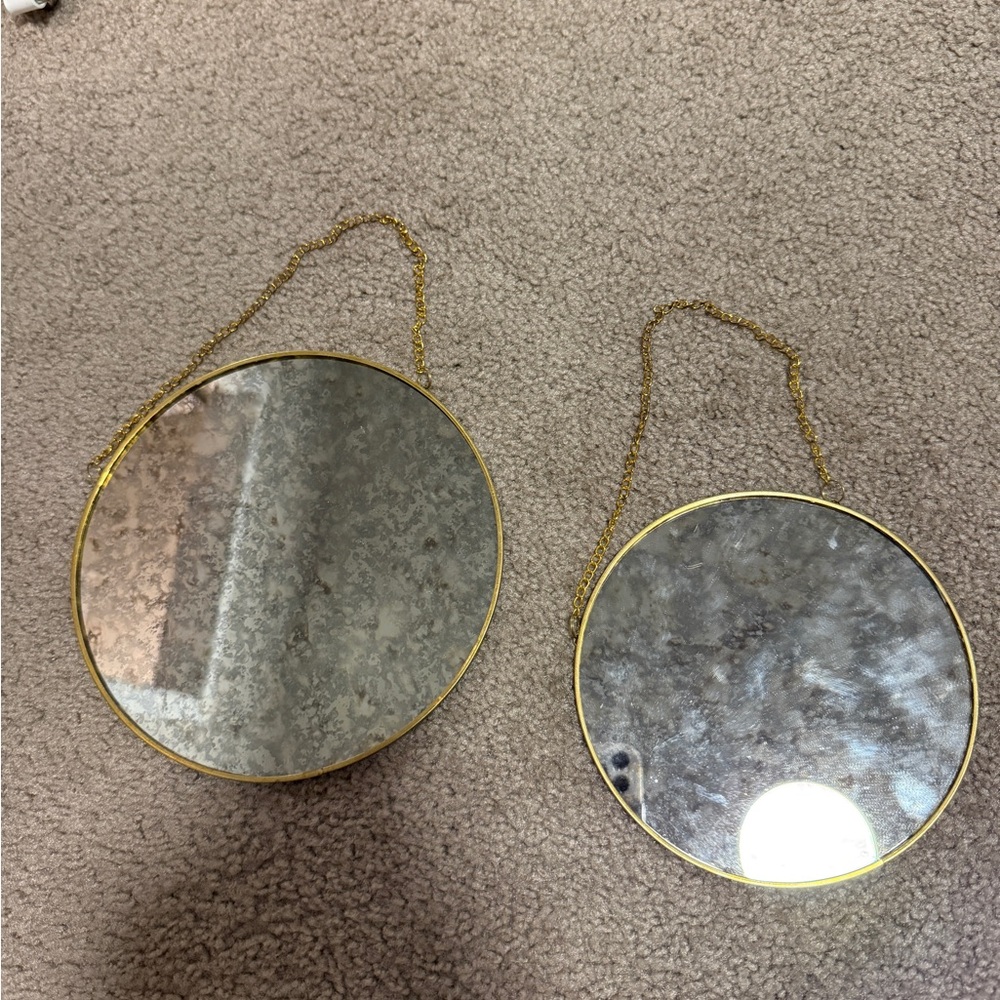 Gold Hanging Wall Mirrors